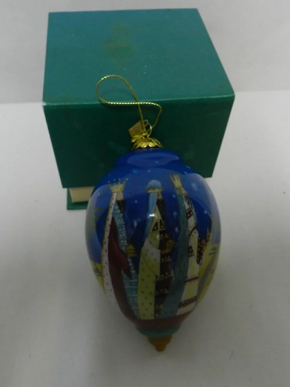 Pier One 1 Nativity 2018 blown glass Christmas 3 Kings Mary Joseph w/ Box